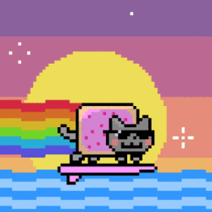 Surfing Nyan Cat